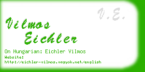vilmos eichler business card